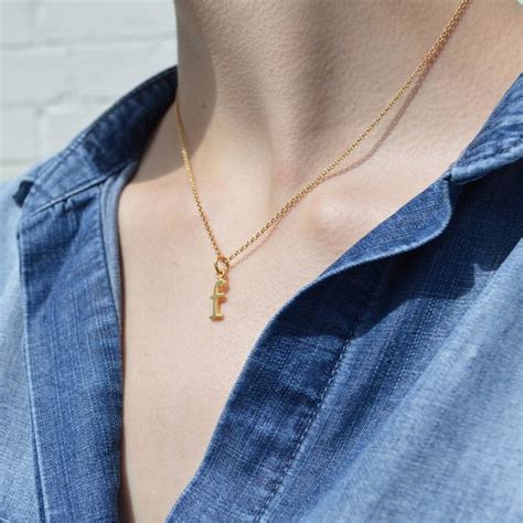 Gold Initial Letter Charm Necklace By Lily Charmed | notonthehighstreet.com