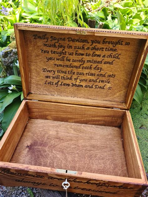 Personalised Memory Box Wooden Box Bereavement Memorial - Etsy UK