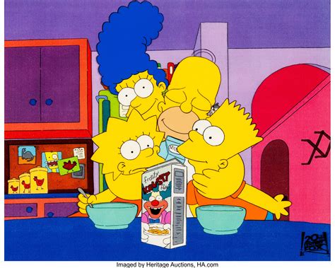 The Simpsons "Bart the Genius" First Season Production Cel (Fox, | Lot #96046 | Heritage Auctions