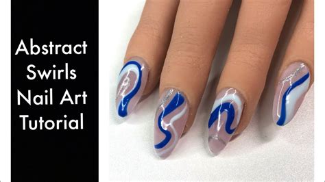 Abstract Swirl Nail Art Tutorial - YouTube