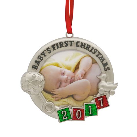 Hallmark Baby's 1st Christmas 2017 Metal Picture Frame Christmas Ornament - Walmart.com