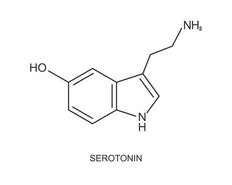 Serotonin icon. Happy or feel good hormone sign. Chemical molecular structure 18878176 Vector ...