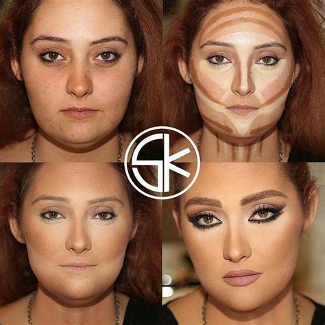 Round face contour | Contour makeup, Round face makeup, Makeup