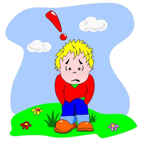 Sad & Lonely Cartoon Boy Stock Vector - Illustration of loneliness ...