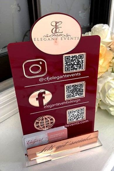 QR Code Social Media Sign. Social Media Acrylic Business Signage Qr Codes, Social Media Business ...