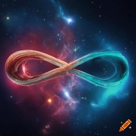 Mesmerizing 3d art of merging infinity symbols in space