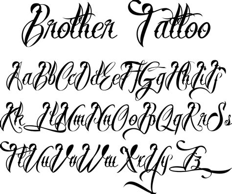 Brother Tattoo Letters Tattoo, Best Tattoo Fonts, Tattoo Lettering Alphabet, Tattoo Font For Men ...