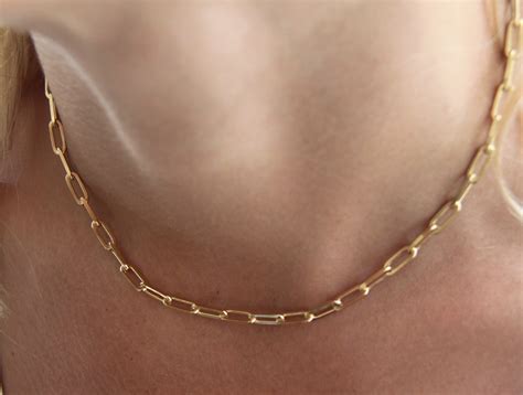 Silver Chain Necklace Silver Link Chain Necklace Thick - Etsy