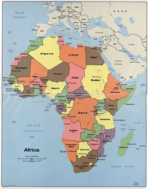 Africa Political Map With Capitals