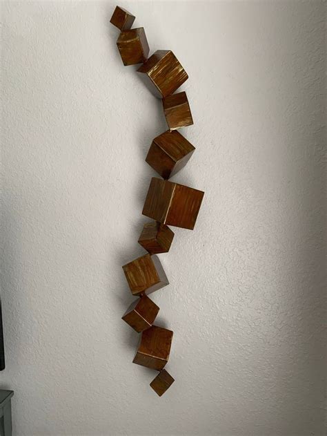 Metal Wall Art 3-D Art Cube Sculpture Wall Art Modern Original Cube by Holly Lentz - Etsy | Art ...