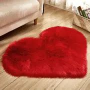 Heart Shaped Area Rug Plush Faux fur Carpet Living Room - Temu