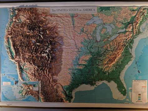 Raised Relief Map Of The United States Vivid Maps | Images and Photos ...