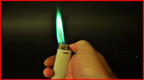 How to make a green flame lighter - YouTube