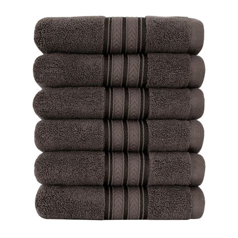 6 Pieces Luxury Hand Towels, 100% Cotton Absorbent Bathroom Towels ...