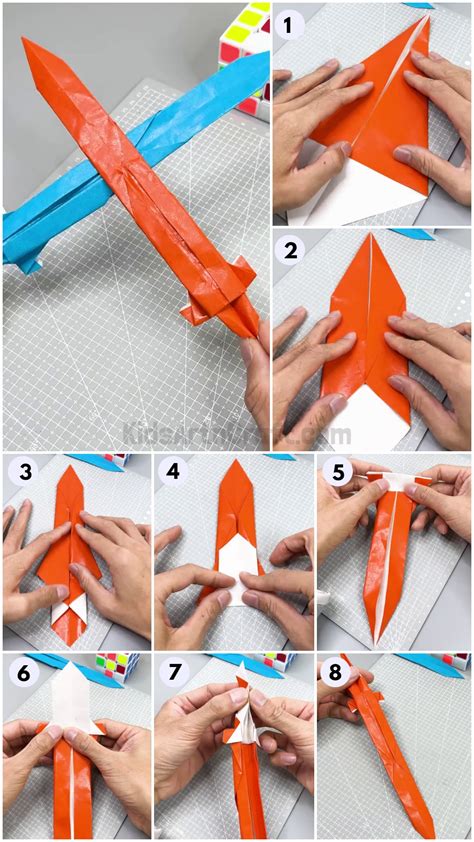 DIY Paper Sword Craft Tutorial for Kids With Step by Step Instructions - Kids Art & Craft