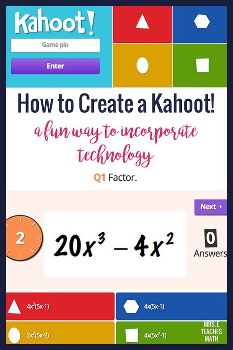 Mrs. E Teaches Math: How To Create a Kahoot!