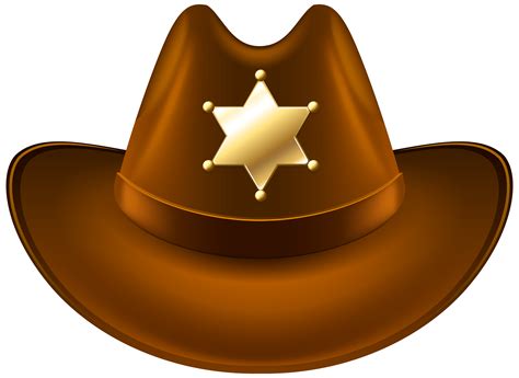 Cowboy Hat with Sheriff Badge Transparent PNG Clip Art Image | Sheriff badge, Cowboy hats, Cowboy