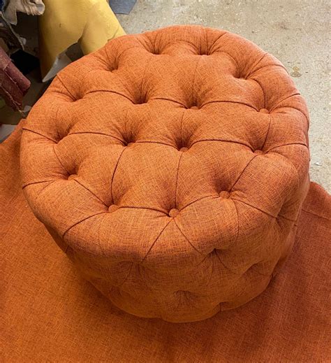 Round Tufted Ottoman Upholstered Ottoman Coffee Table Tufted - Etsy ...