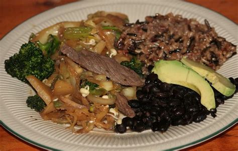 Wild rice, local organic turtle black beans, stir fry with… | Flickr