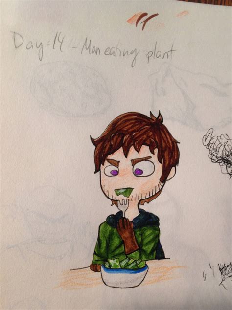 Day 14: A man eating plant by GumboChu on DeviantArt