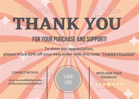 Customizable Thank You Cards PNG. – Subvin