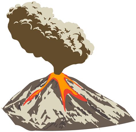 Pin by Enosart.com on Nature | Volcano clipart, Clip art, Free clip art