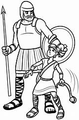 david And Goliath coloring Picture Printable sketch template
