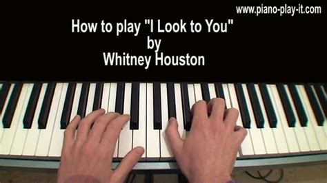 I Look to You Piano Tutorial Whitney Houston - YouTube