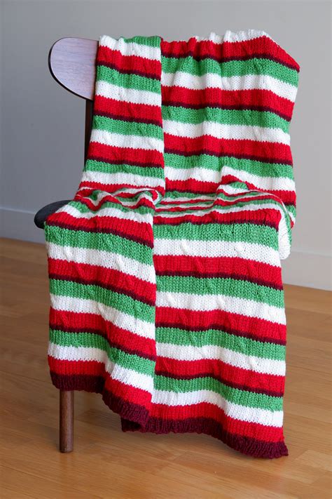 Hand Knitted Christmas Blanket - Etsy