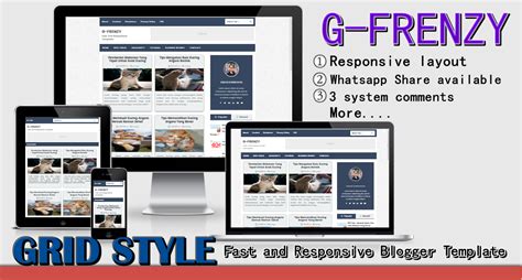 GoFrenzy Blogger Template Free Responsive 2016 ~ Templatebloggratisfree