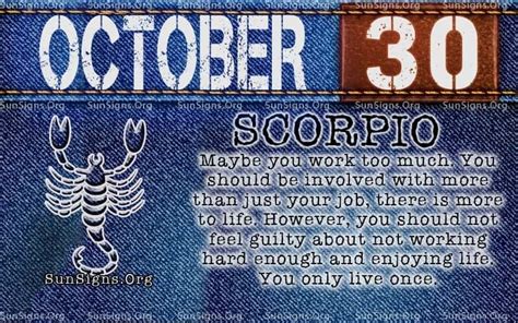 October 30 Birthday Horoscope Personality | Sun Signs