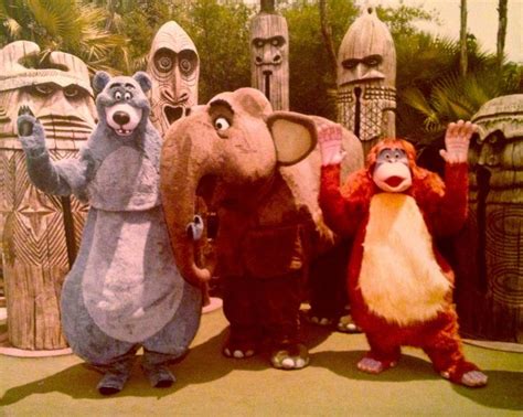 retrodisney: Vintage photo of Baloo, Colonel Hathi and King Louie from “The Jungle Book” at Walt ...