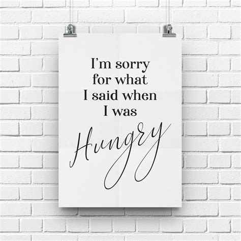 Funny Kitchen Quote Wall Art, Kitchen Wall Decor, Funny Gift, Hangry Print, Mom Quote | Wall art ...