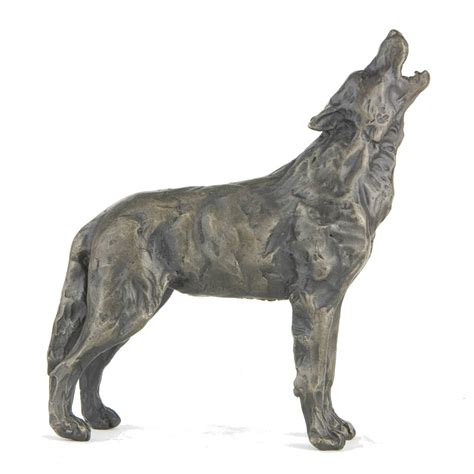 Bronze Wolf Sculpture: Howling Wolf by Sue Maclaurin