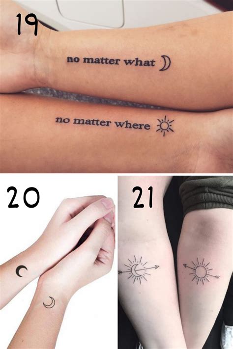 Perfectly Balanced Sun and Moon Matching Tattoos - TattooGlee | Matching tattoos, Matching ...