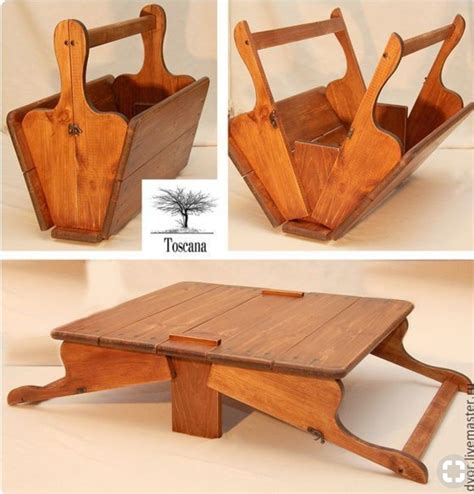 Picnic basket\table | Wood diy, Wood projects plans, Beginner ...