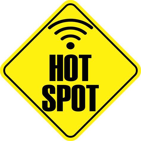 6inx6in Hot Spot Sticker Vinyl Decal Business Caution Sign Wi-Fi Stickers