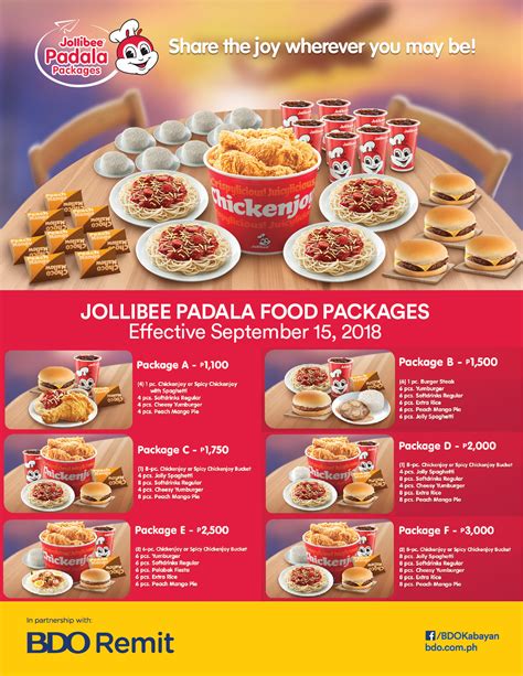 Jollibee Delivery Menu Prices