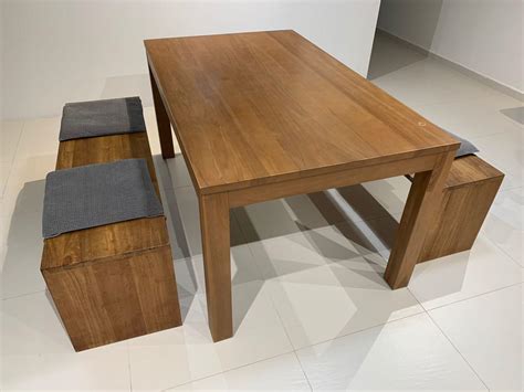 Scanteak Lois dining table set (dining, teak), Furniture & Home Living, Furniture, Tables & Sets ...