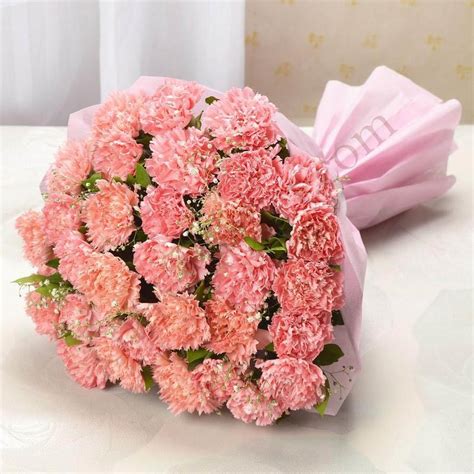 Order Online Pink Carnations Bouquet to Jaipur at Gifty Basket