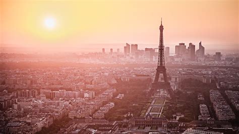 Paris Skyline At Sunset | Wallpaper HD