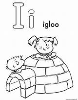 Alphabet Color Pages I For Igloocf24 Coloring Page Printable sketch template