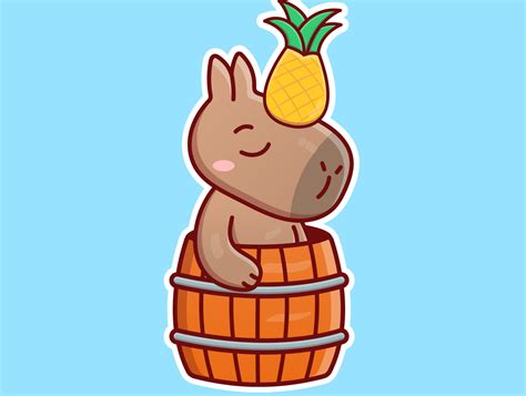 Cute cartoon capybara by Elizaveta Udaltsova on Dribbble