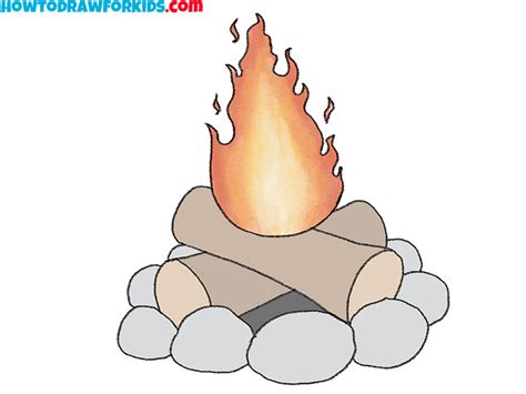 How To Draw A Campfire