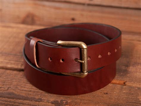 Leather Belt Full Grain Leather Belt Brown Leather Belt - Etsy