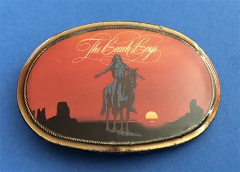 RARE VINTAGE 1976 Pacifica The Beach Boys Band Logo Solid Brass Belt Buckle $139.00 - PicClick