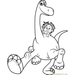 Spot and Arlo Coloring Page for Kids - Free The Good Dinosaur Printable Coloring Pages Online ...