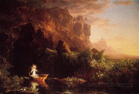 The Voyage of Life: Childhood 1842 - Thomas Cole Paintings