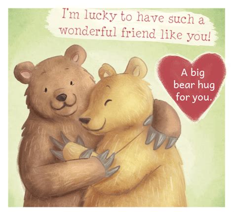 Pin by 123Greetings Ecards on Friendship Ecards | Hug friendship, Hug ...