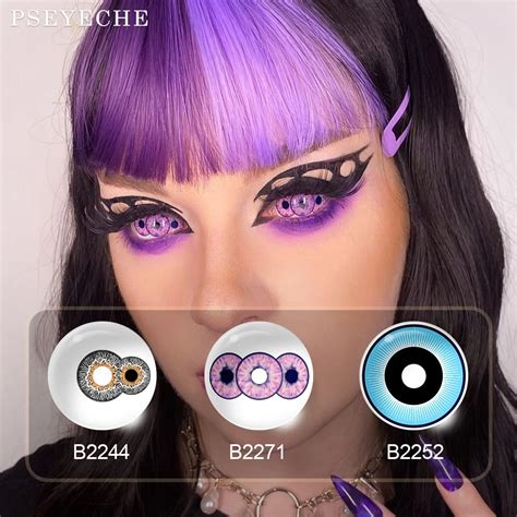 22MM Sclera Contact Lens Violet Rinnegan Contact Lenses Uchiha Madara Cosplay Contact Lens ...